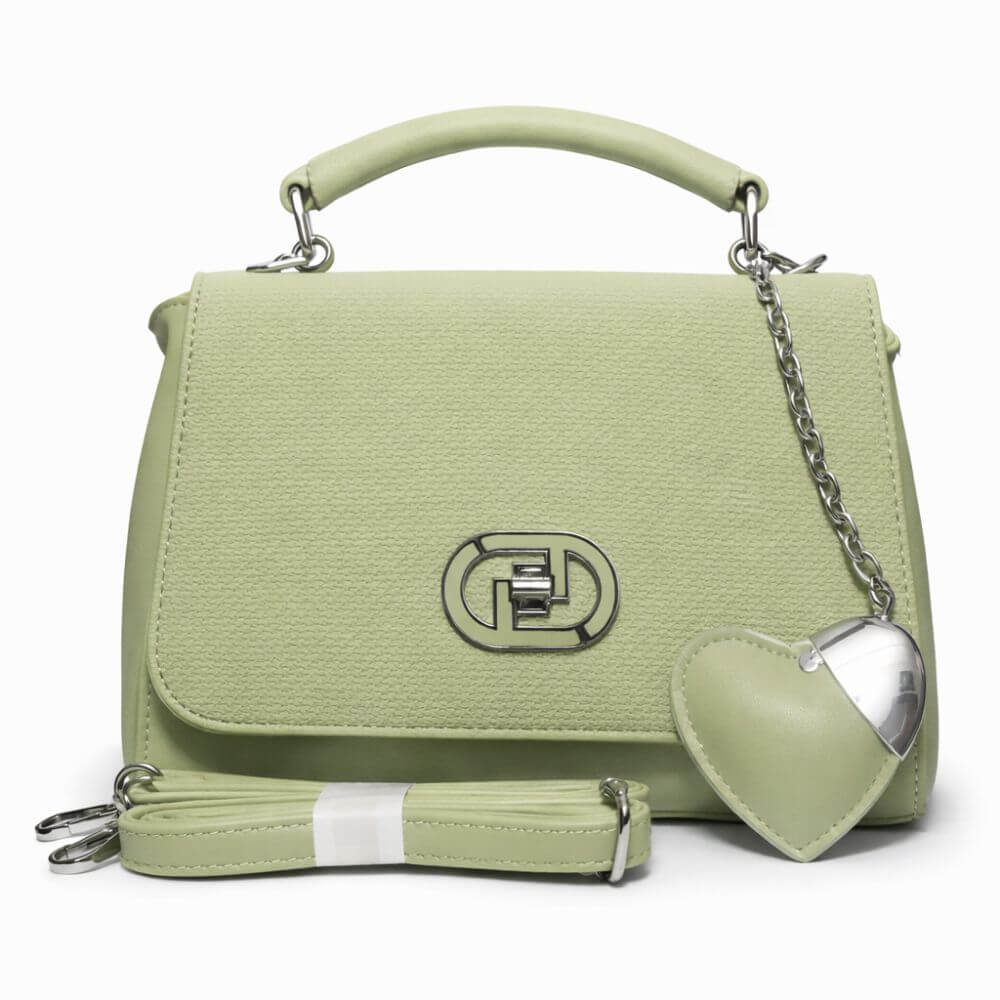  Elegant Heart Charm Mini Bag (Green)